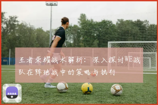 王者荣耀战术解析：深入探讨WE战队在阵地战中的策略与执行